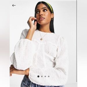 Urban Revivo corset detail top in beige size M